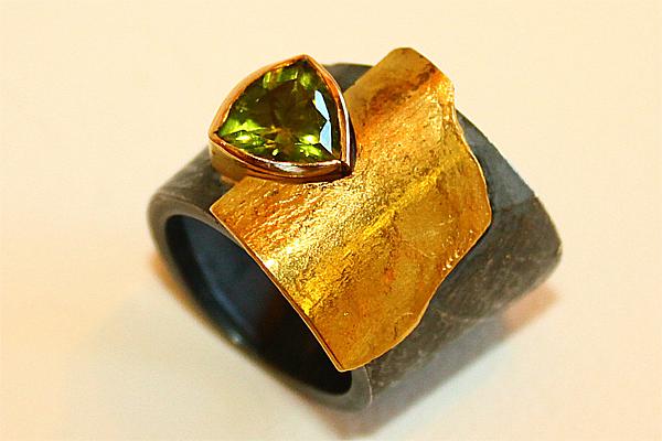 Peridot Ring, Fine Gold